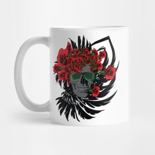 Rosa skull Mug